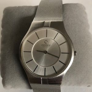 Slim mesh bracelet watch, Scandinavian minimalist design